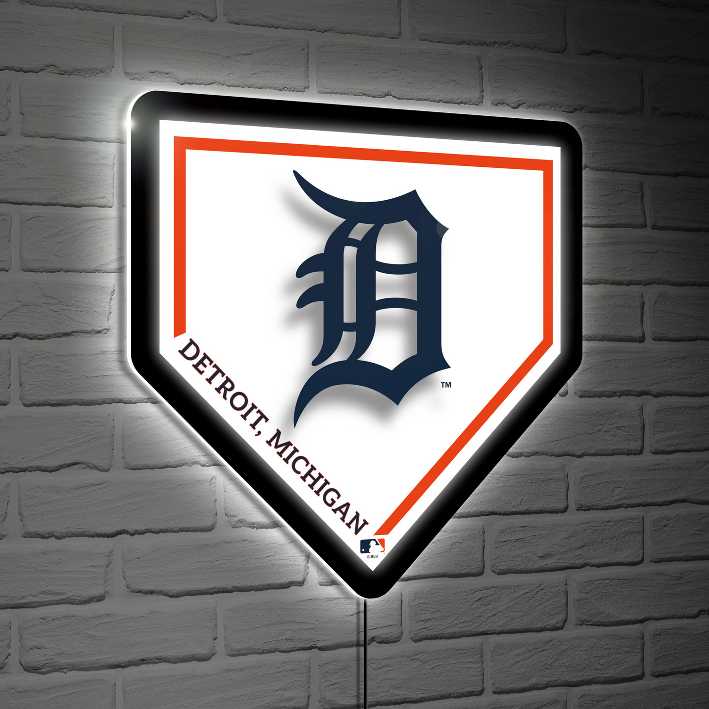 DETROIT TIGERS HOMEPLATE EDGELITE LED WALL DECOR