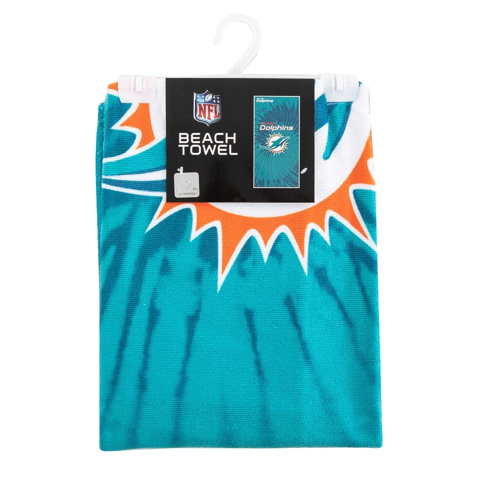 MIAMI DOLPHINS 30" X 60" PSYCHEDELIC BEACH TOWEL