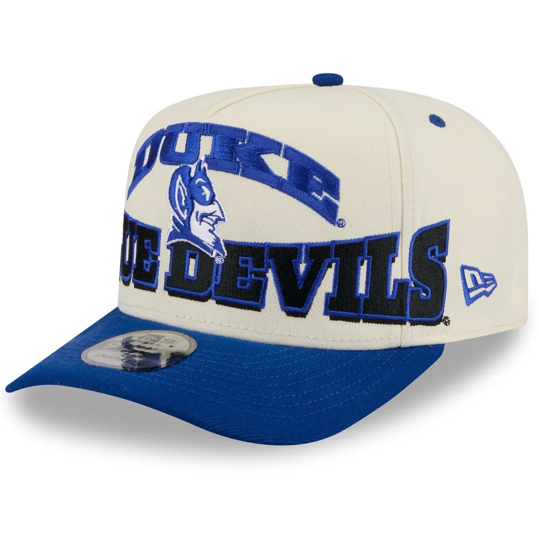 DUKE BLUE DEVILS MARCH MADNESS 9FIFTY A-FRAME SNAPBACK HAT - CHROME WHITE/BLUE