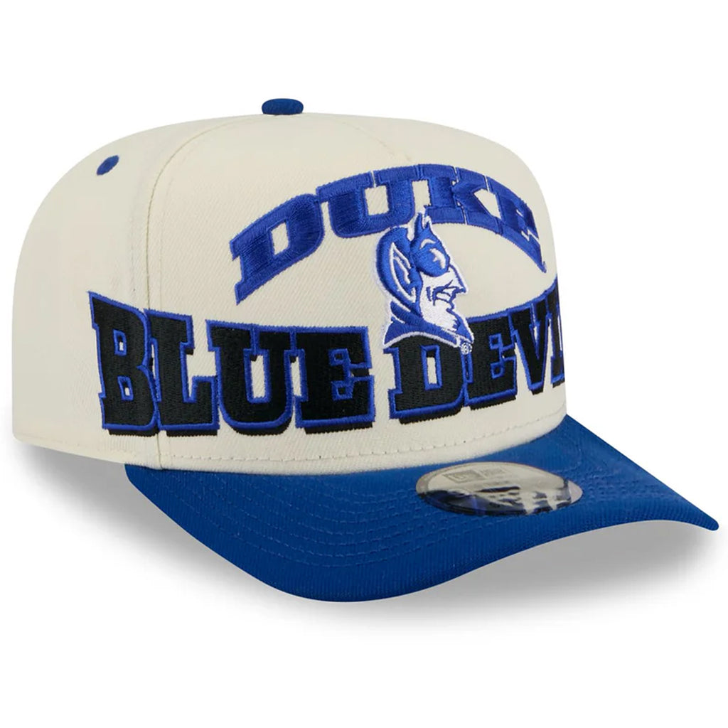 DUKE BLUE DEVILS MARCH MADNESS 9FIFTY A-FRAME SNAPBACK HAT - CHROME WHITE/BLUE
