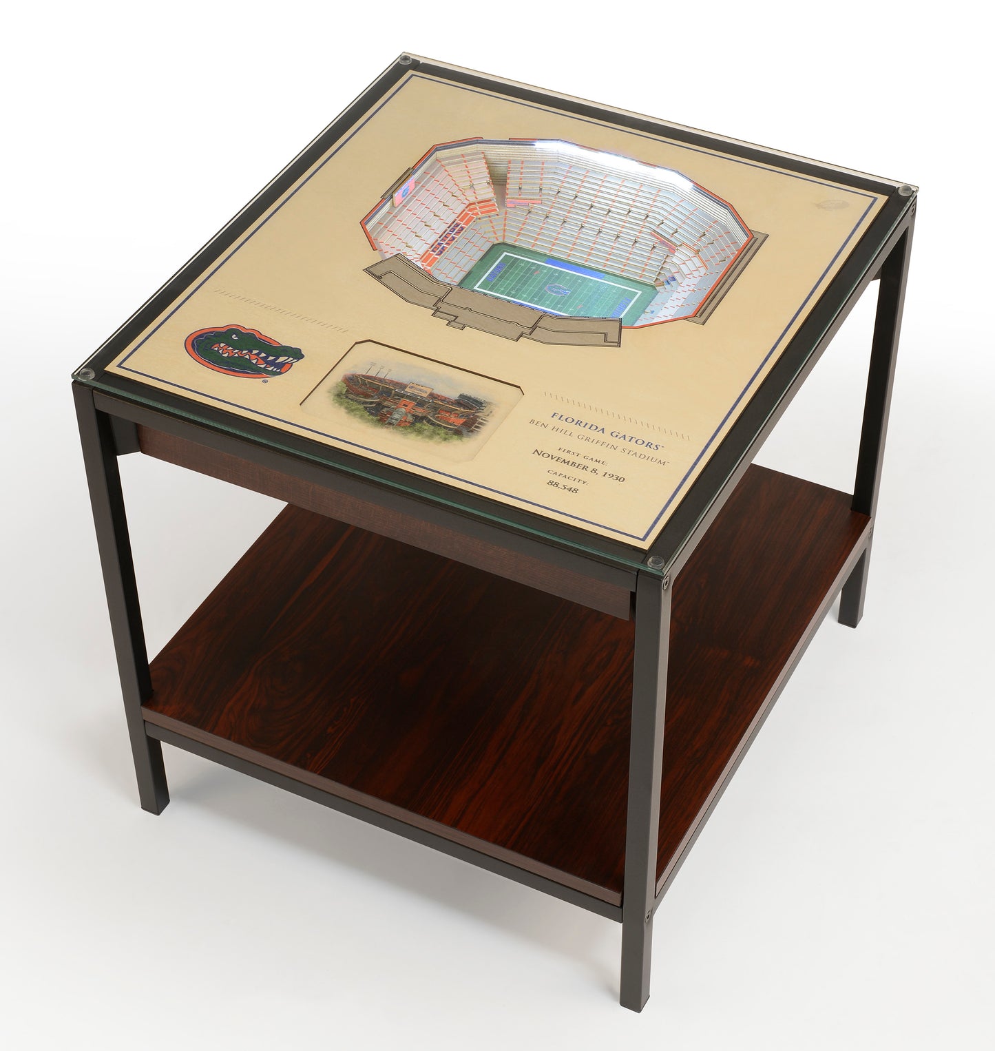 FLORIDA GATORS 25 LAYER 3D STADIUM LIGHTED END TABLE