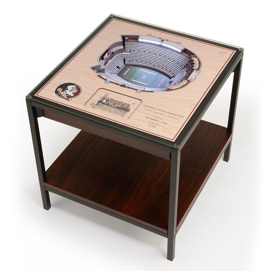 FLORIDA STATE SEMINOLES 25 LAYER 3D STADIUM LIGHTED END TABLE