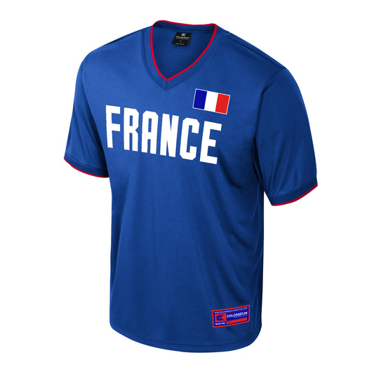 FRANCE MEN'S COLOSSEUM SOCCER JERSEY - BLUE