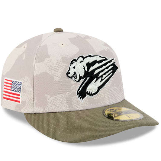 FRESNO GRIZZLIES 2025 MILB ARMED FORCES 59FIFTY FITTED HAT - STONE/OLIVE