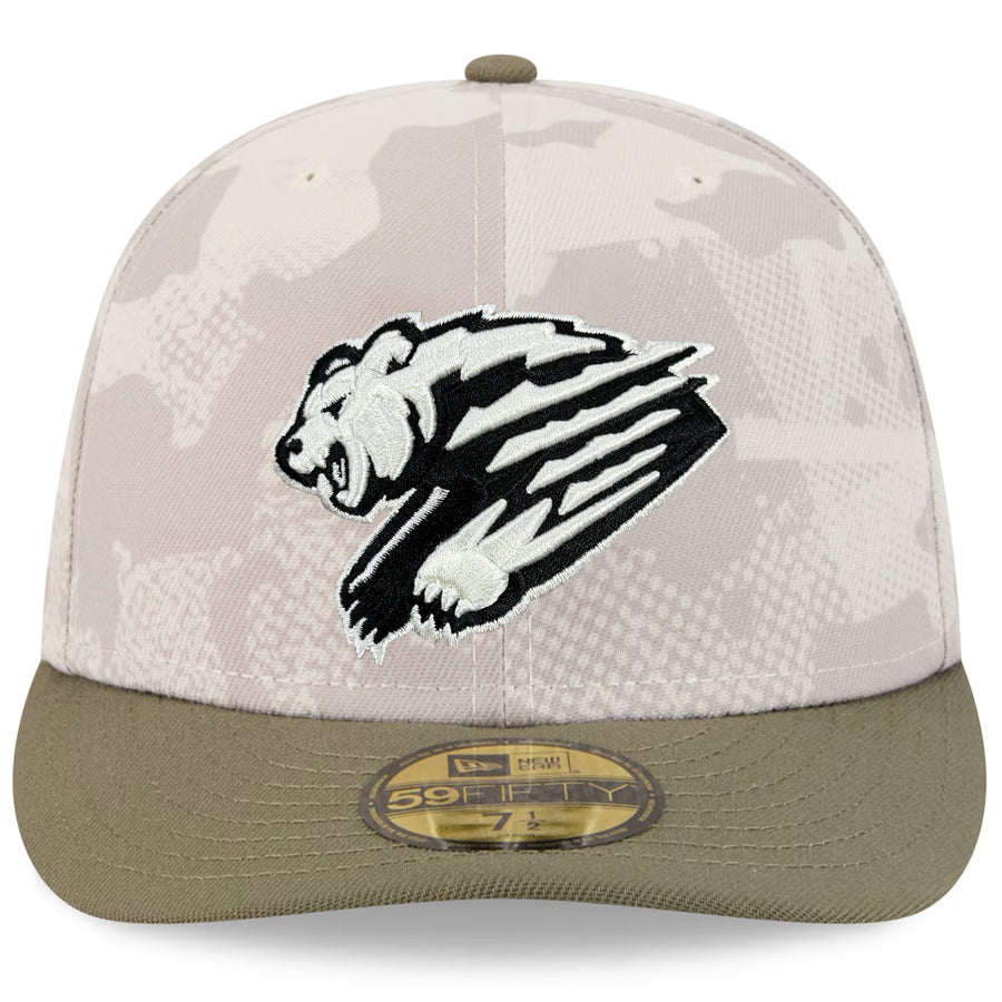 FRESNO GRIZZLIES 2025 MILB ARMED FORCES 59FIFTY FITTED HAT - STONE/OLIVE