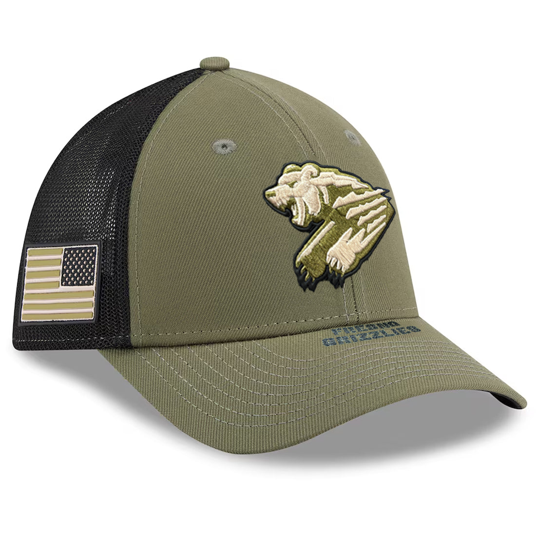 FRESNO GRIZZLIES 2026 MLB ARMED FORCES 39THIRTY FLEX FIT HAT - OLIVE