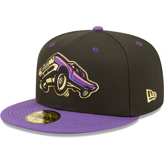 FRESNO GRIZZLIES 'LOWRIDERS' COPA DE LA DIVERSION 59FIFTY FITTED HAT - BLACK/PURPLE