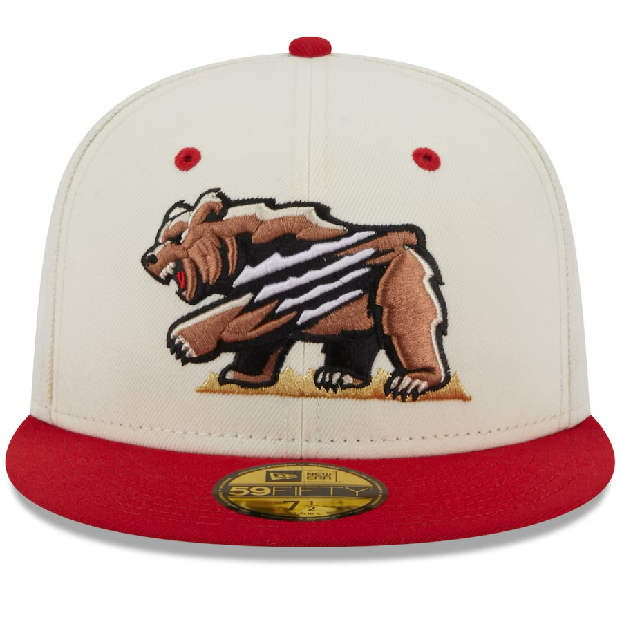 FRESNO GRIZZLIES YOUTH ONFIELD ALTERNATE 59FIFTY FITTED HAT - CHROME WHITE/RED