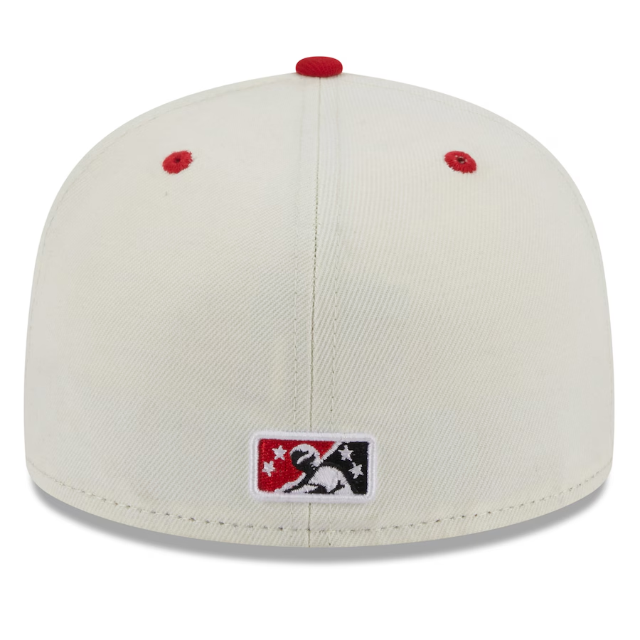 FRESNO GRIZZLIES YOUTH ONFIELD ALTERNATE 59FIFTY FITTED HAT - CHROME WHITE/RED