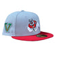 FRESNO STATE BULLDOGS 2-TONE BASIC LOGO 59FIFTY FITTED HAT - GRAY/SCARLET