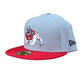 GORRA AJUSTADA 59FIFTY CON LOGO BÁSICO DE 2 TONOS FRESNO STATE BULLDOGS - GRIS/ESCARLETA