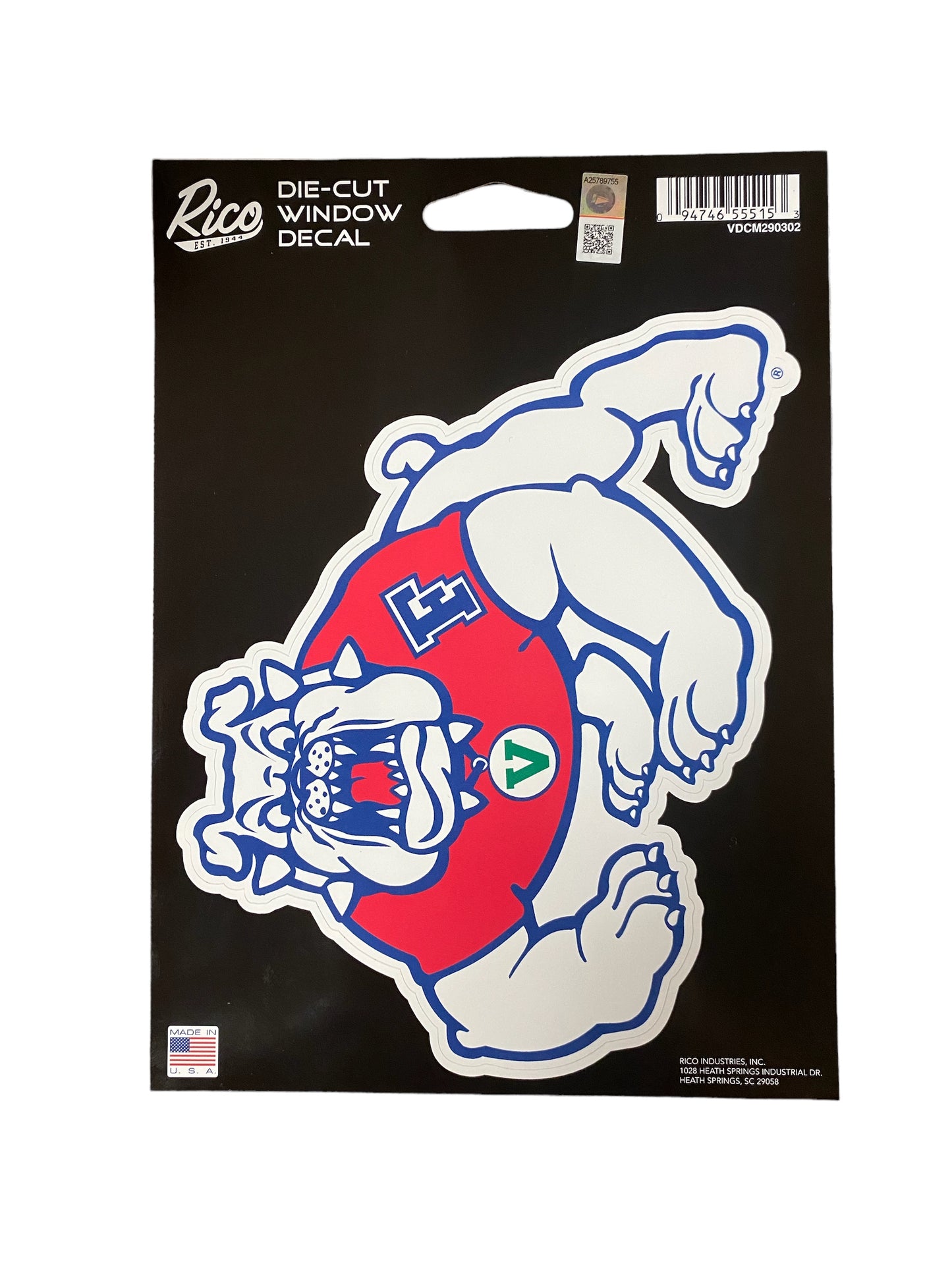 FRESNO STATE BULLDOGS 5" X 7" VINYL DIE-CUT DECAL