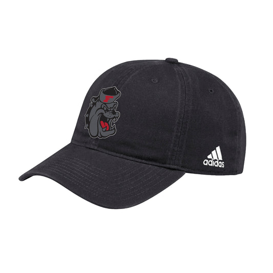 FRESNO STATE BULLDOGS ADIDAS BLACKOUT GAME ADJUSTABLE STRAP BACK HAT - BLACK