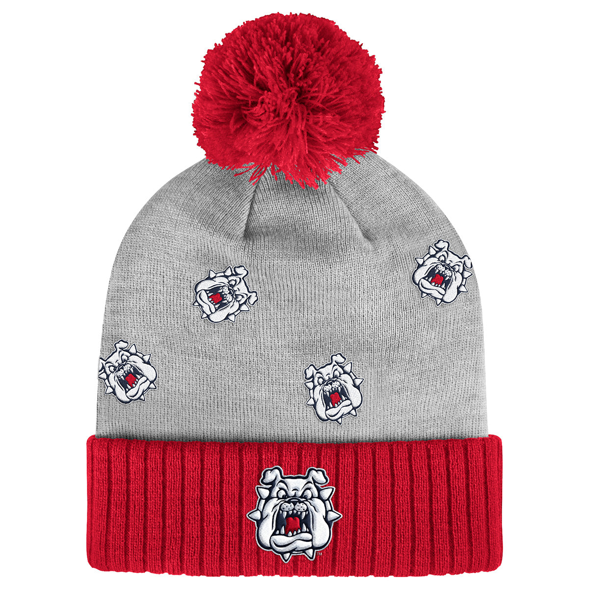 FRESNO STATE BULLDOGS BACK IN BUSINESS CUFFED KNIT WITH POM