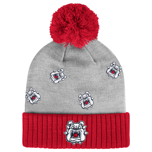 FRESNO STATE BULLDOGS BACK IN BUSINESS CUFFED KNIT WITH POM
