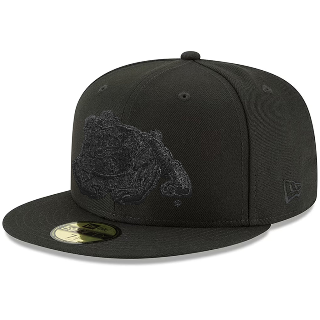 FRESNO STATE BULLDOGS BASIC LOGO 59FIFTY FITTED HAT- BLACK/BLACK