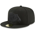 FRESNO STATE BULLDOGS BASIC LOGO 59FIFTY FITTED HAT- BLACK/BLACK