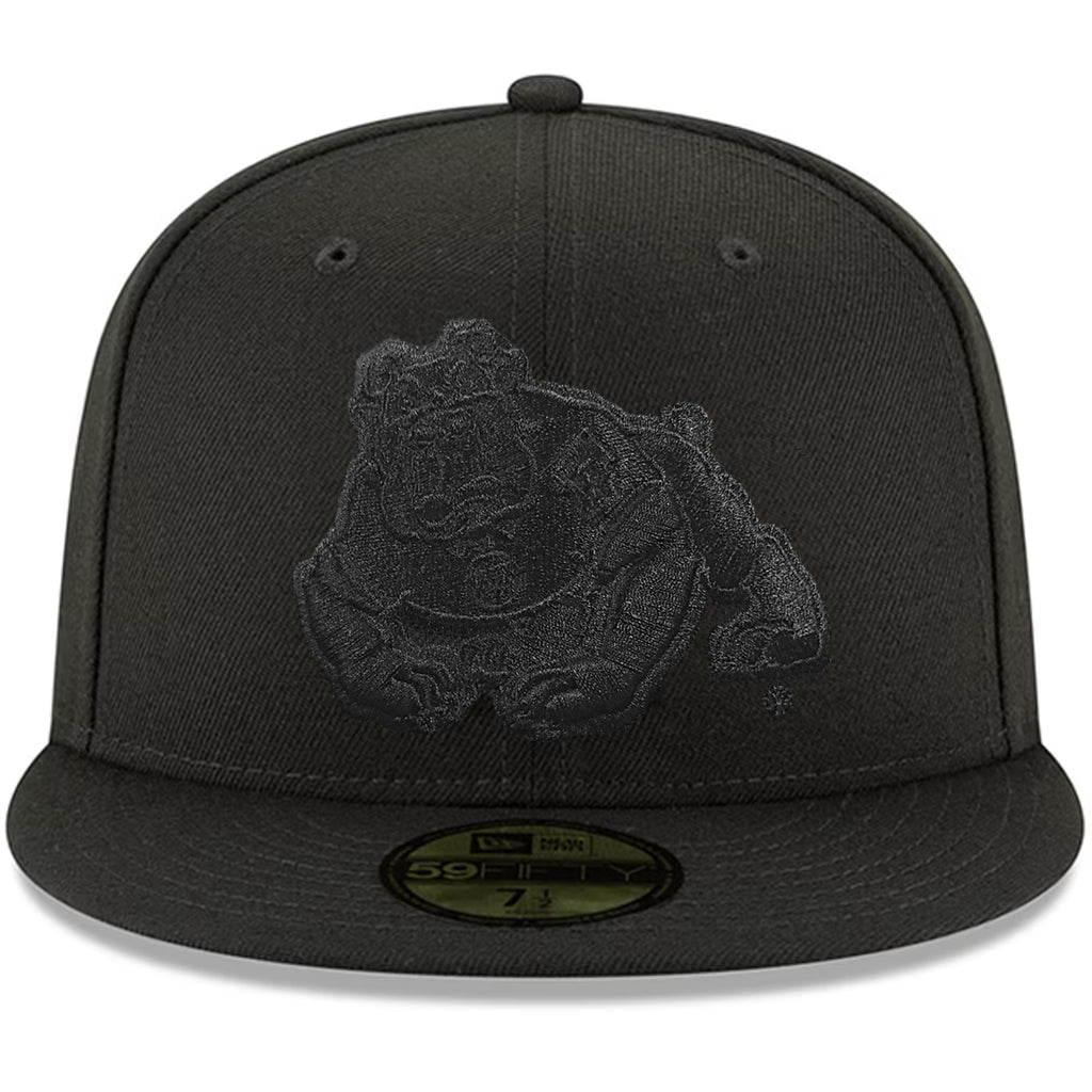 FRESNO STATE BULLDOGS BASIC LOGO 59FIFTY FITTED HAT- BLACK/BLACK