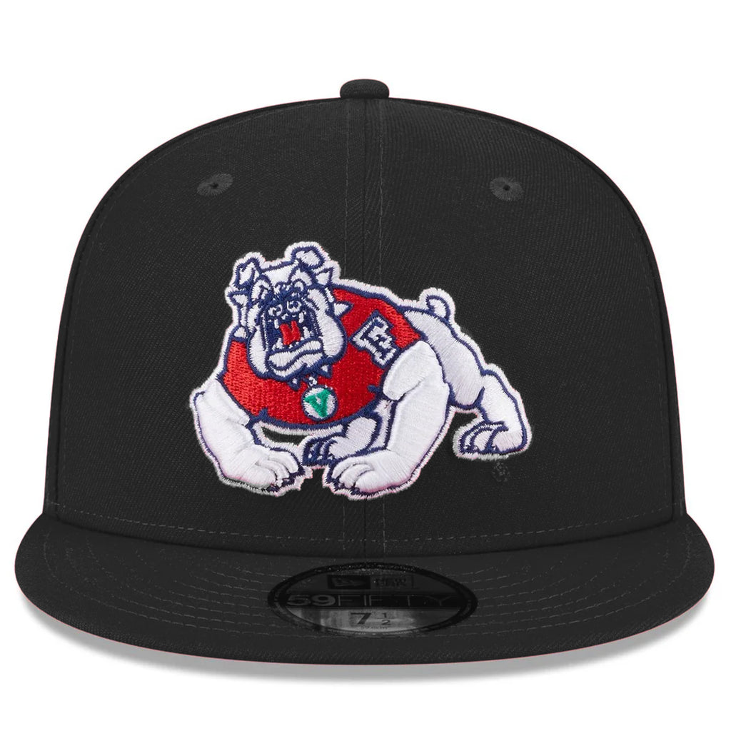FRESNO STATE BULLDOGS BASIC LOGO 59FIFTY FITTED HAT- BLACK