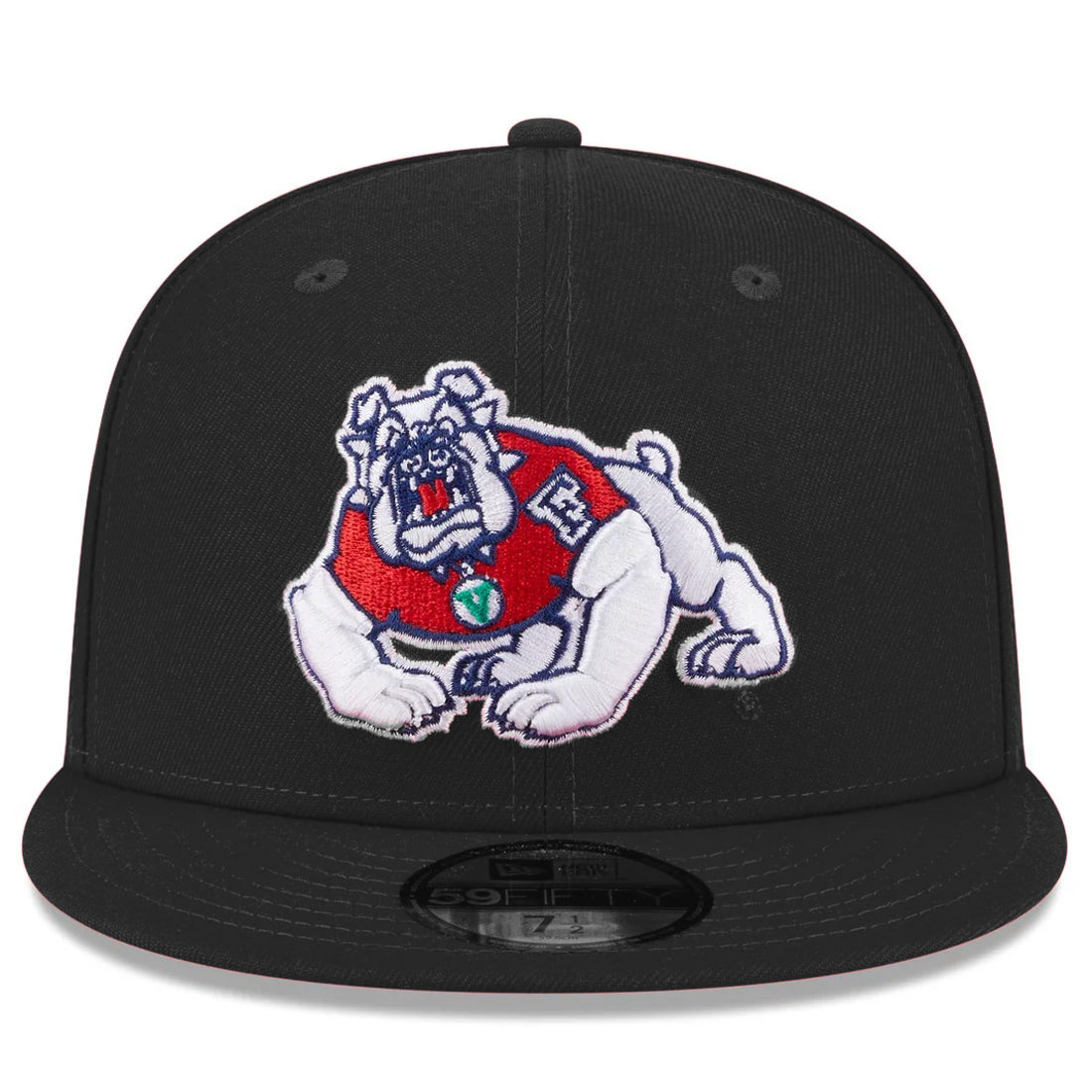 FRESNO STATE BULLDOGS BASIC LOGO 59FIFTY FITTED HAT- BLACK