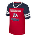 FRESNO STATE BULLDOGS GIRLS PRINCESS T-SHIRT - NAVY/RED