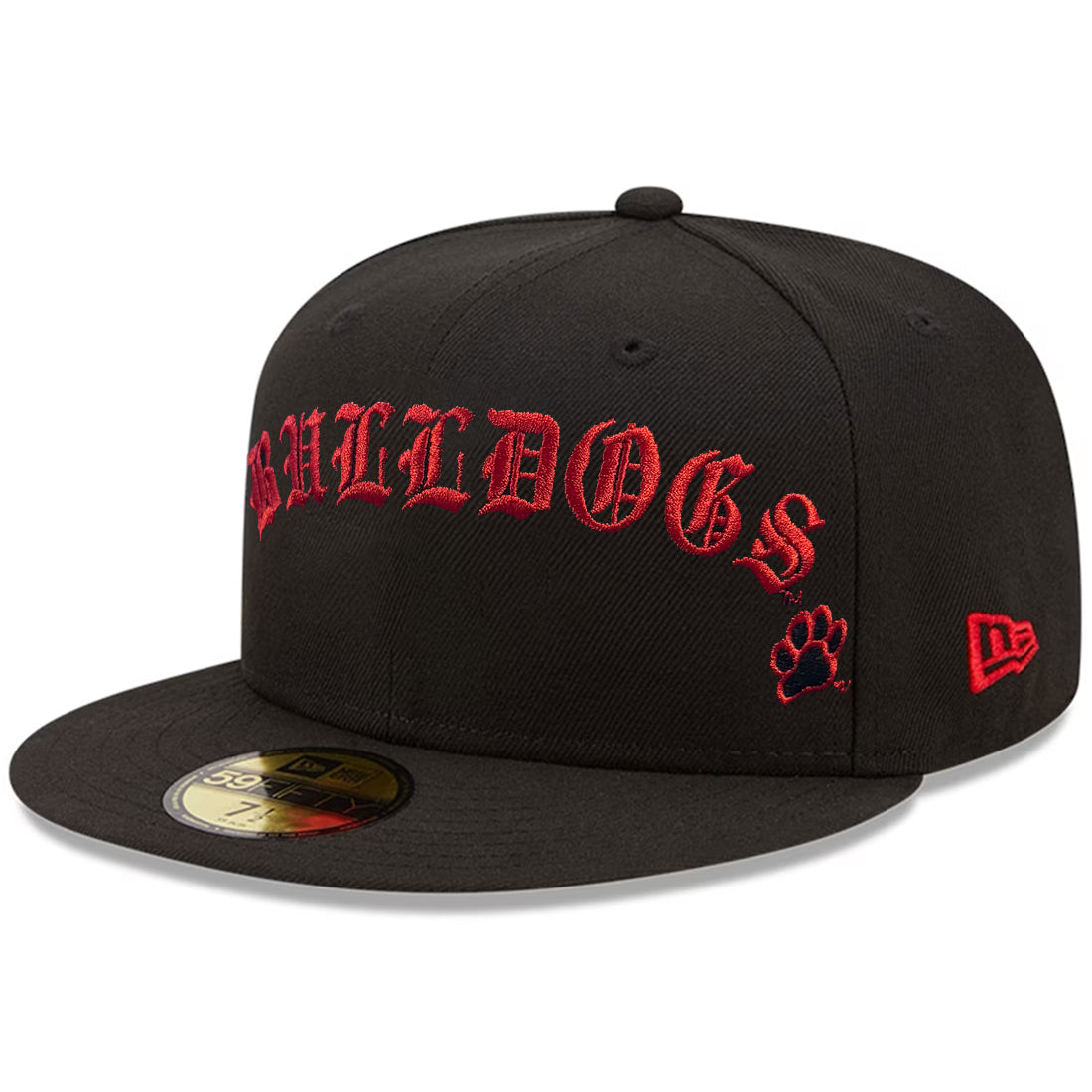 FRESNO STATE BULLDOGS GOTHIC 59FIFTY FITTED HAT- BLACK