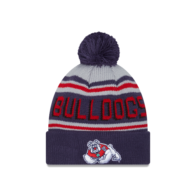 FRESNO STATE BULLDOGS JR EVERGREEN POM CUFFED KNIT