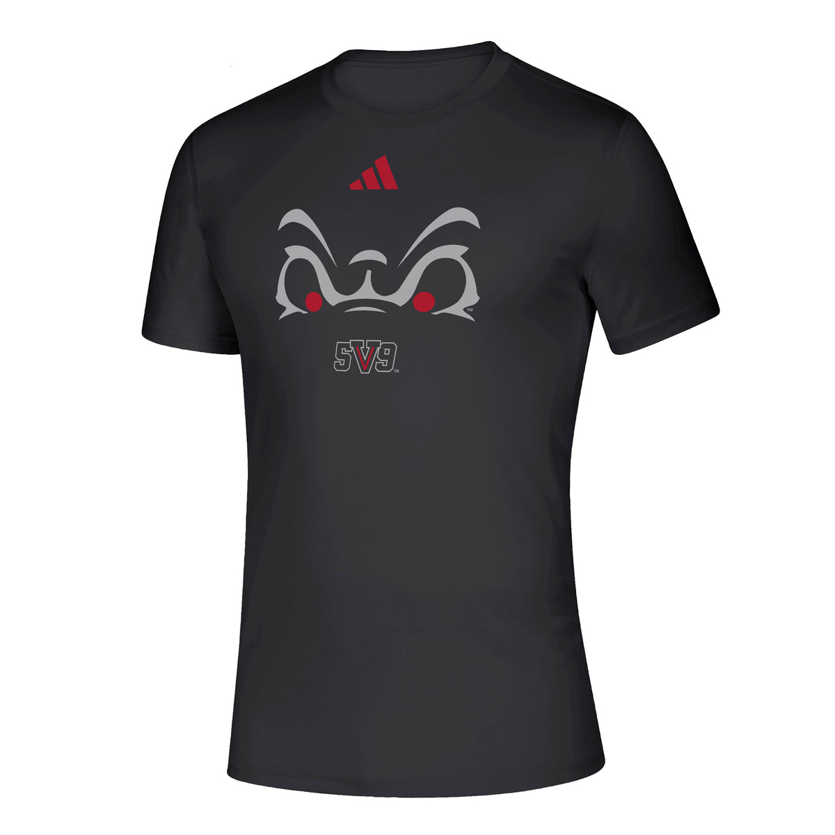 FRESNO STATE BULLDOGS MEN'S ADIDAS 2026 BLACK OUT GAME PREGAME T-SHIRT - BLACK