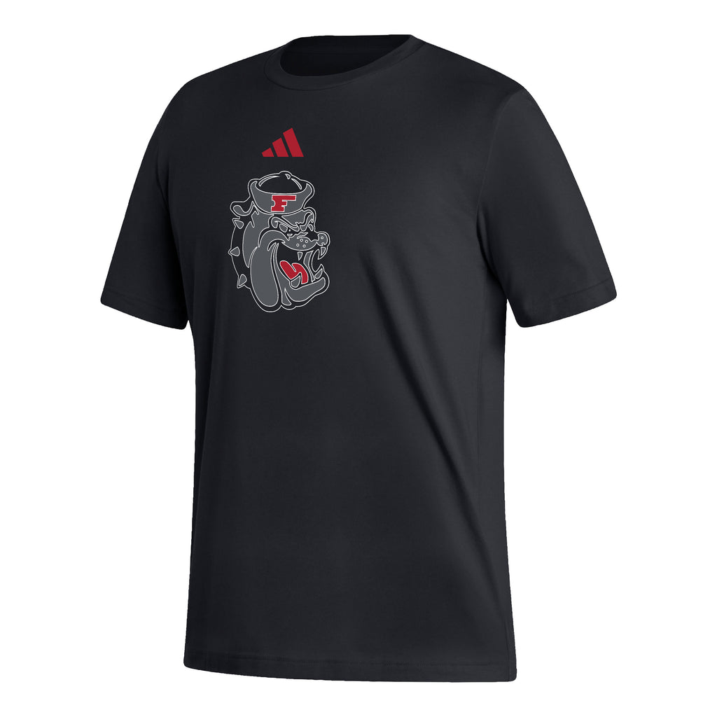 FRESNO STATE BULLDOGS MEN'S ADIDAS BLACKOUT GAME  FRESH T-SHIRT - BLACK