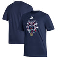 FRESNO STATE BULLDOGS MEN'S ADIDAS HERITAGE  FRESH T-SHIRT - NAVY