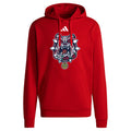 FRESNO STATE BULLDOGS MEN'S ADIDAS HERITAGE GAME FLEECE PULLOVER HOODED SWEATSHIRT - RED