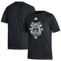 FRESNO STATE BULLDOGS MEN'S ADIDAS HERITAGE PREGAME T-SHIRT - BLACK