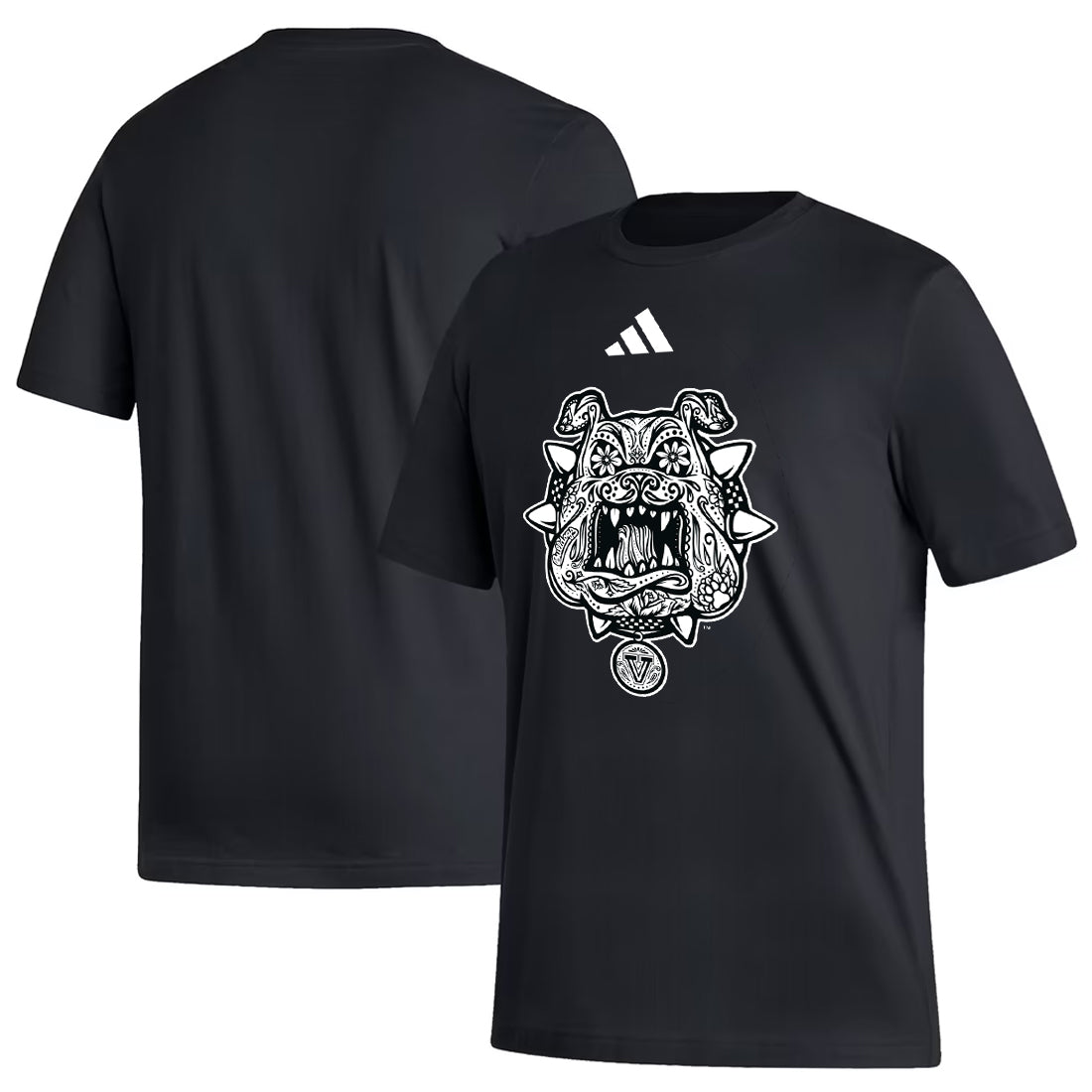 FRESNO STATE BULLDOGS MEN'S ADIDAS HERITAGE PREGAME T-SHIRT - BLACK