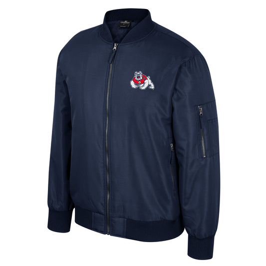 CHAQUETA BOMBER CON CREMALLERA COMPLETA CPU FRESNO STATE BULLDOGS PARA HOMBRE