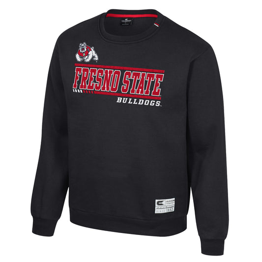 FRESNO STATE BULLDOGS MEN'S I'LL BE BACK CREWNECK SWEATSHIRT - 23 BLACK