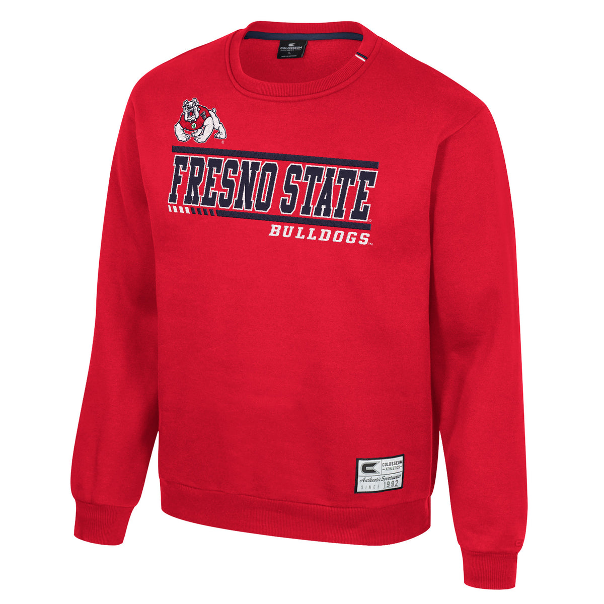 FRESNO STATE BULLDOGS MEN'S I'LL BE BACK CREWNECK SWEATSHIRT - 23 RED