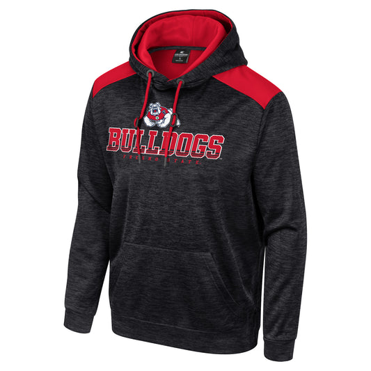 FRESNO STATE BULLDOGS MEN'S KYLE MARBLE HOODED SWEATSHIRT - 23 BLACK