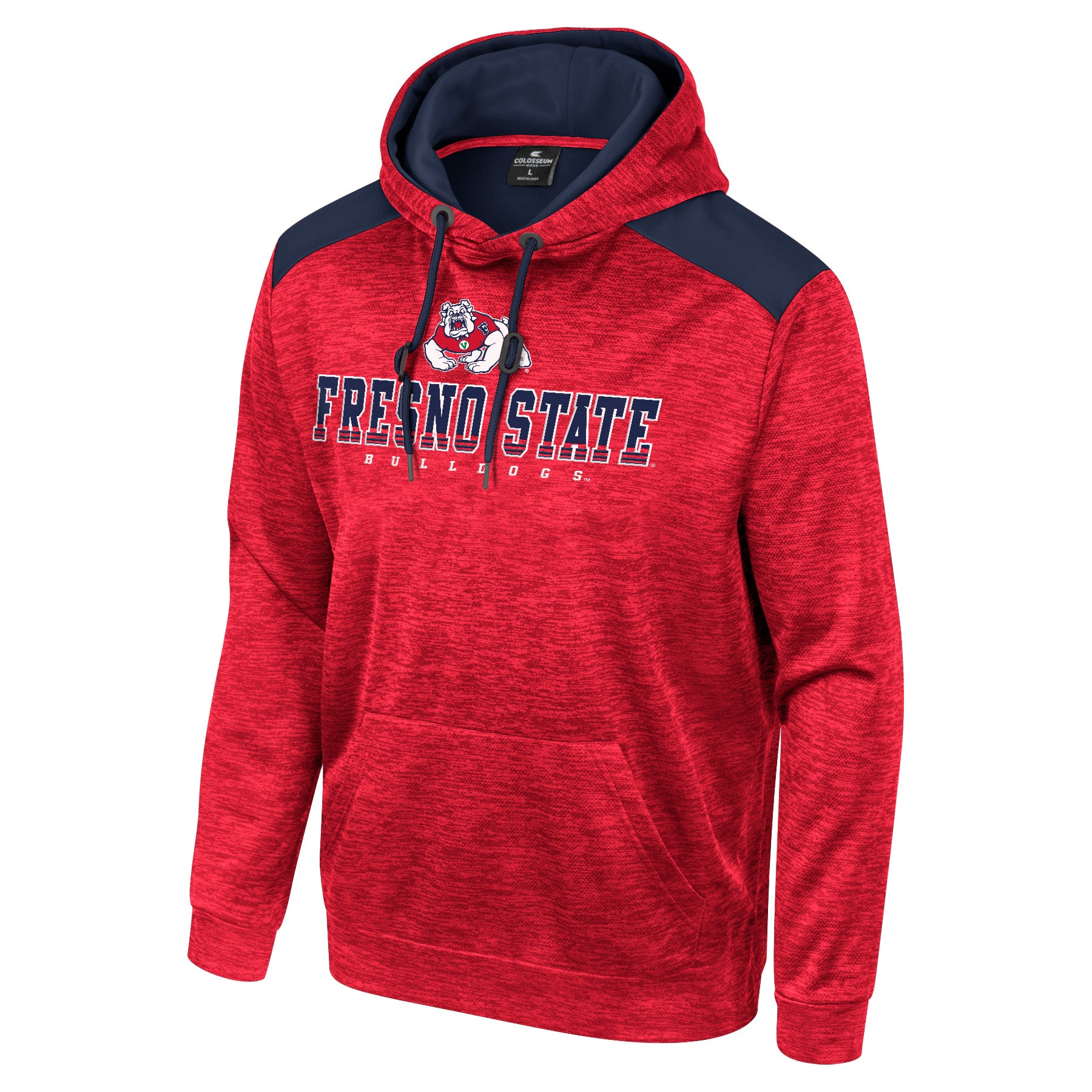 FRESNO STATE BULLDOGS MEN'S KYLE MARBLE HOODED SWEATSHIRT - 23 RED