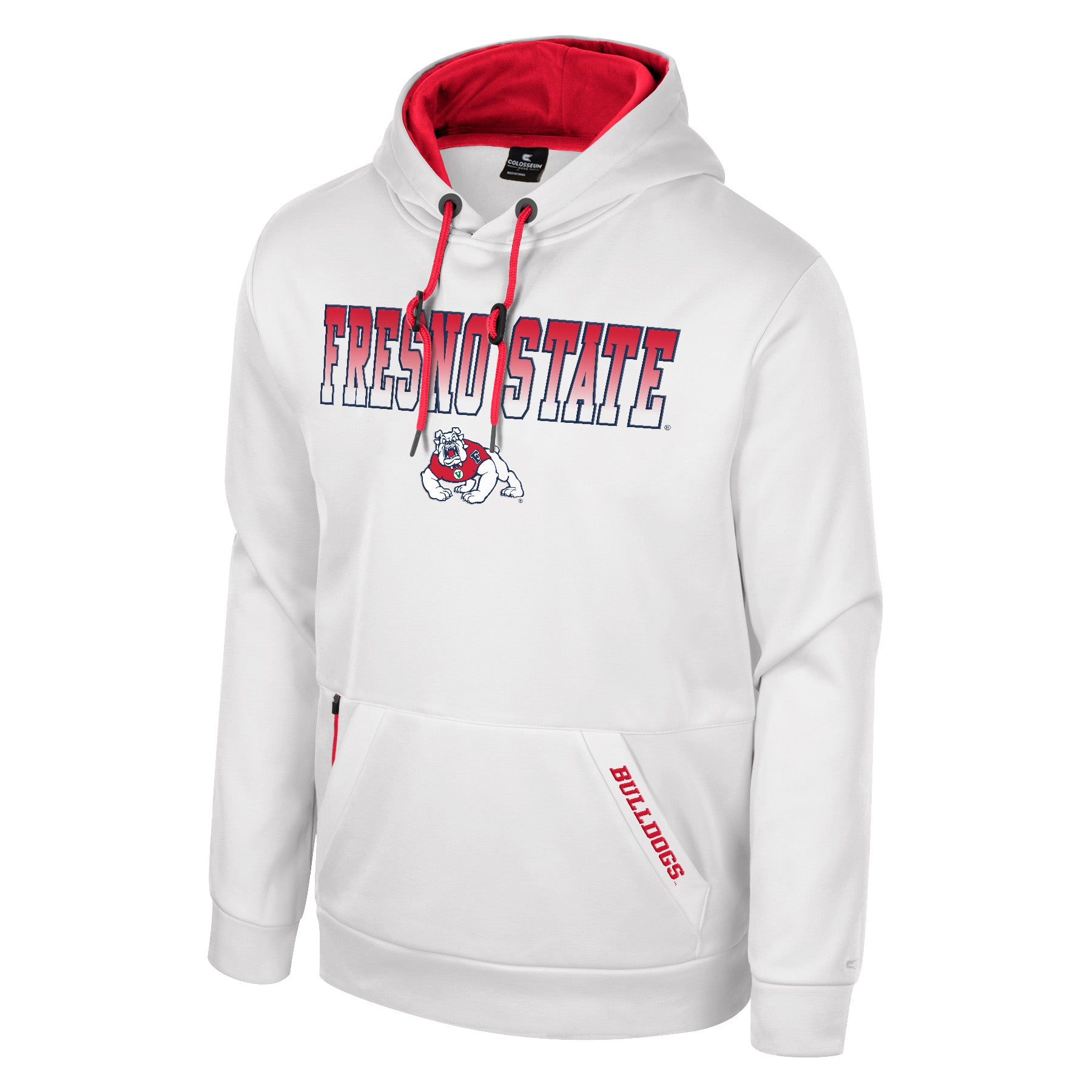 FRESNO STATE BULLDOGS MEN'S REESE HOODED SWEATSHIRT - 23 WHITE