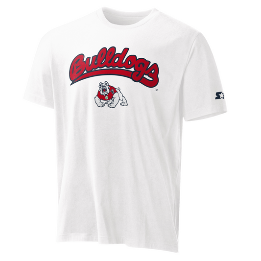 FRESNO STATE BULLDOGS MEN'S SCRIPT LOGO T-SHIRT - WHITE