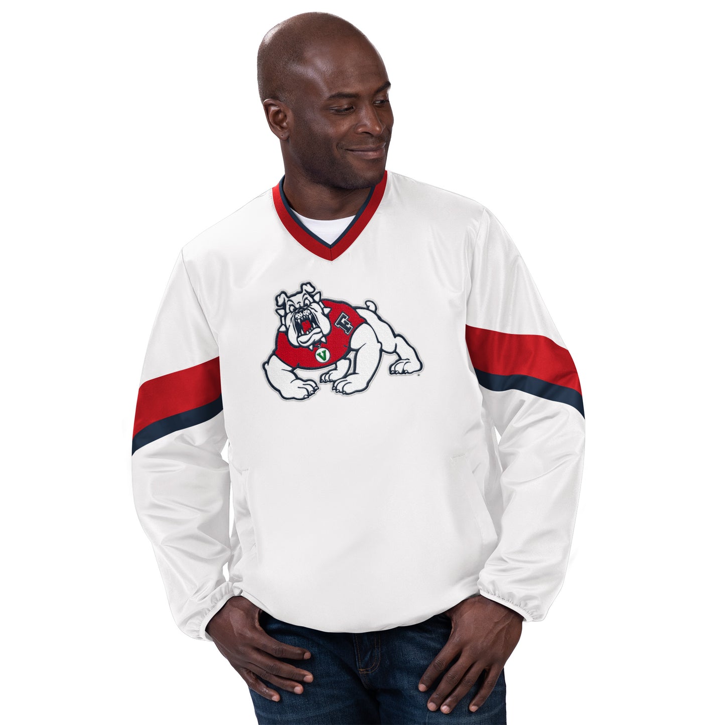 FRESNO STATE BULLDOGS MEN'S YARDLINE PULLOVER JACKET