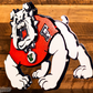 FRESNO STATE BULLDOGS "VICTOR E. BULLDOG" MASCOT 3D METAL WALL ART - 23.25" X 17"