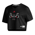 FRESNO STATE BULLDOGS WOMEN'S ADIDAS 2026 BLACK OUT GAME CROP JERSEY - BLACK