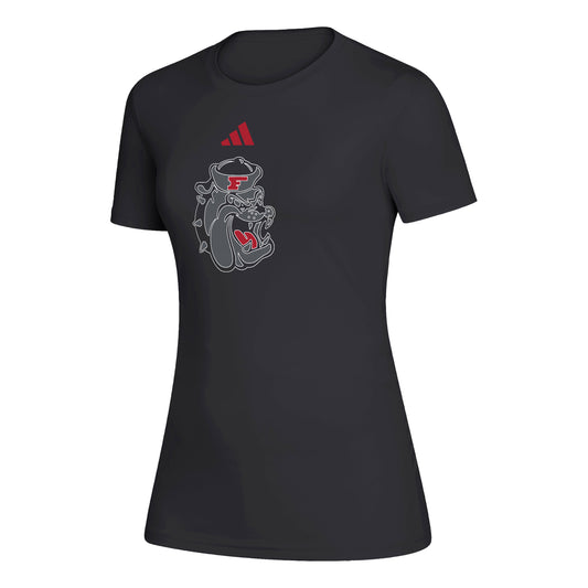 FRESNO STATE BULLDOGS WOMEN'S ADIDAS BLACKOUT GAME  CREATOR T-SHIRT - BLACK