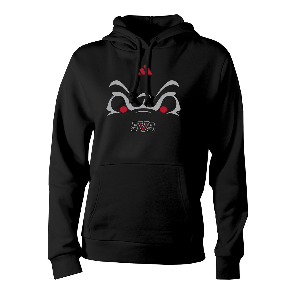 FRESNO STATE BULLDOGS WOMEN'S ADIDAS BLACKOUT PULLOVER HOODED SWEATSHIRT - BLACK