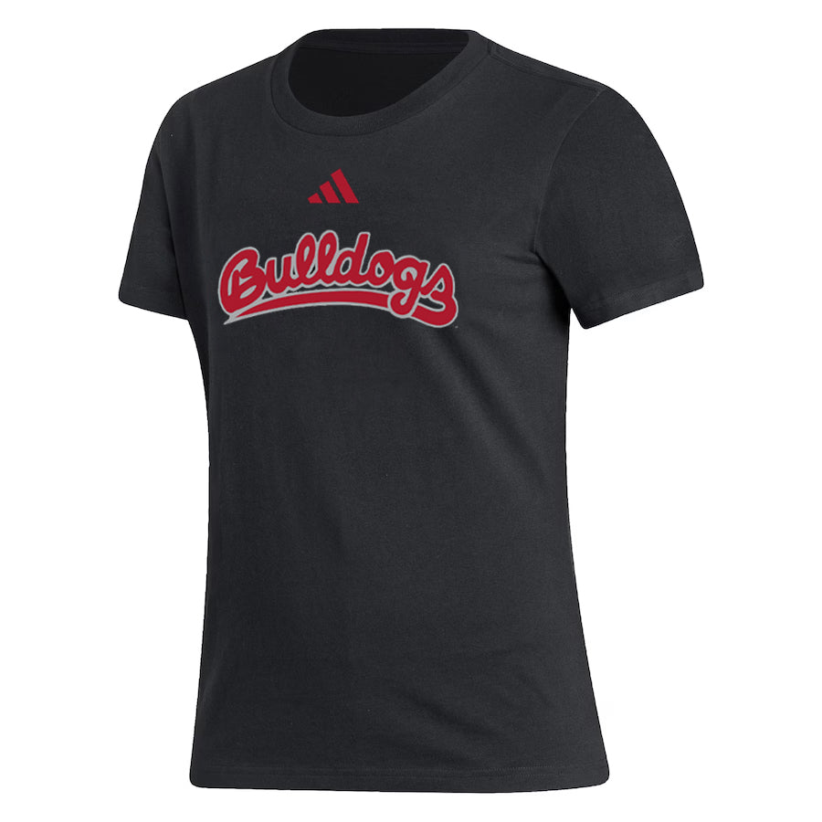 FRESNO STATE BULLDOGS WOMEN'S ADIDAS FRESH 'BULLDOG BORN. BULLDOG BRED.' T-SHIRT - BLACK
