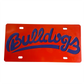 FRESNO STATE BULLDOGS 2PC. LICENSE PLATE TAG - RED