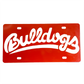 FRESNO STATE BULLDOGS 2PC. LICENSE PLATE TAG - RED
