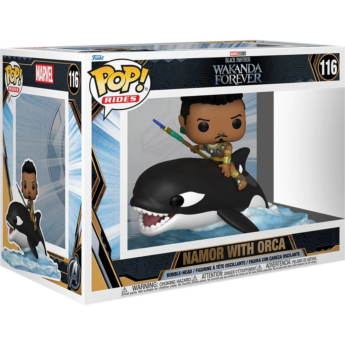 ¡FUNKO POP! BLACK PANTHER:WAKANDA FOREVER - FIGURA DE VINILO NAMOR ON ORCA