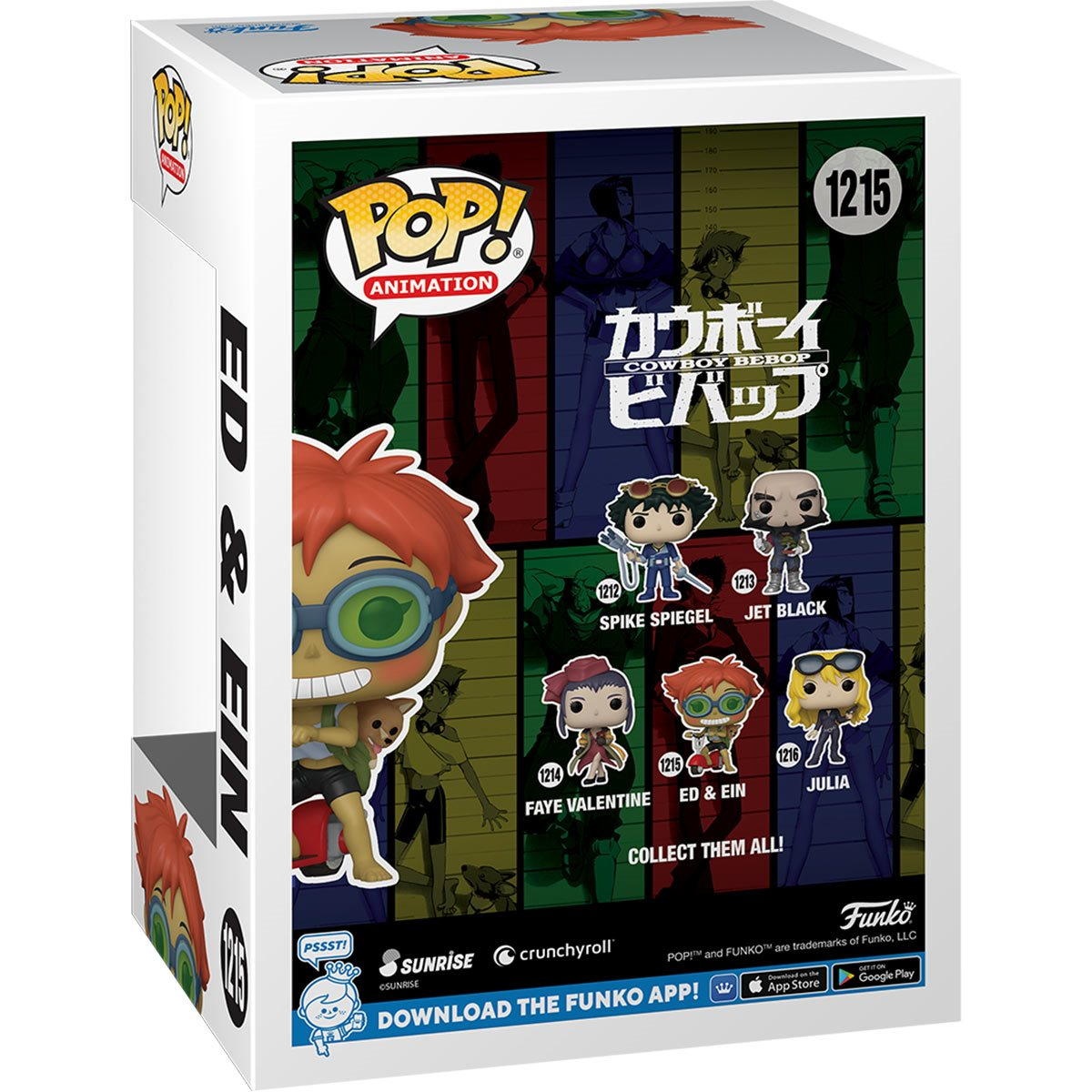 ¡FUNKO POP! COWBOY BEBOP - FIGURA VINILO ED &amp; EIN EN SCOOTER